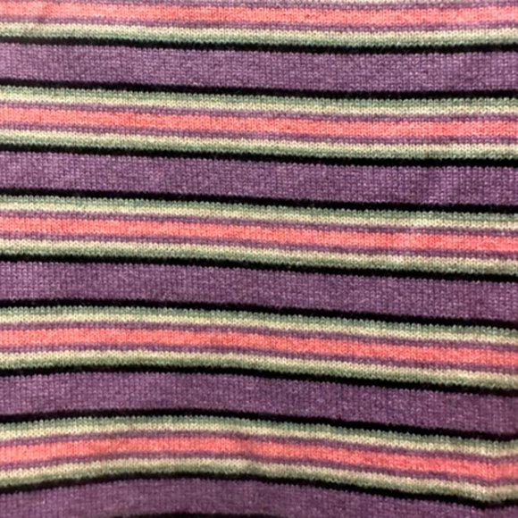 Max Studio horizontally striped 100% Cashmere shawl purple&pink&white&green - Picture 3 of 4